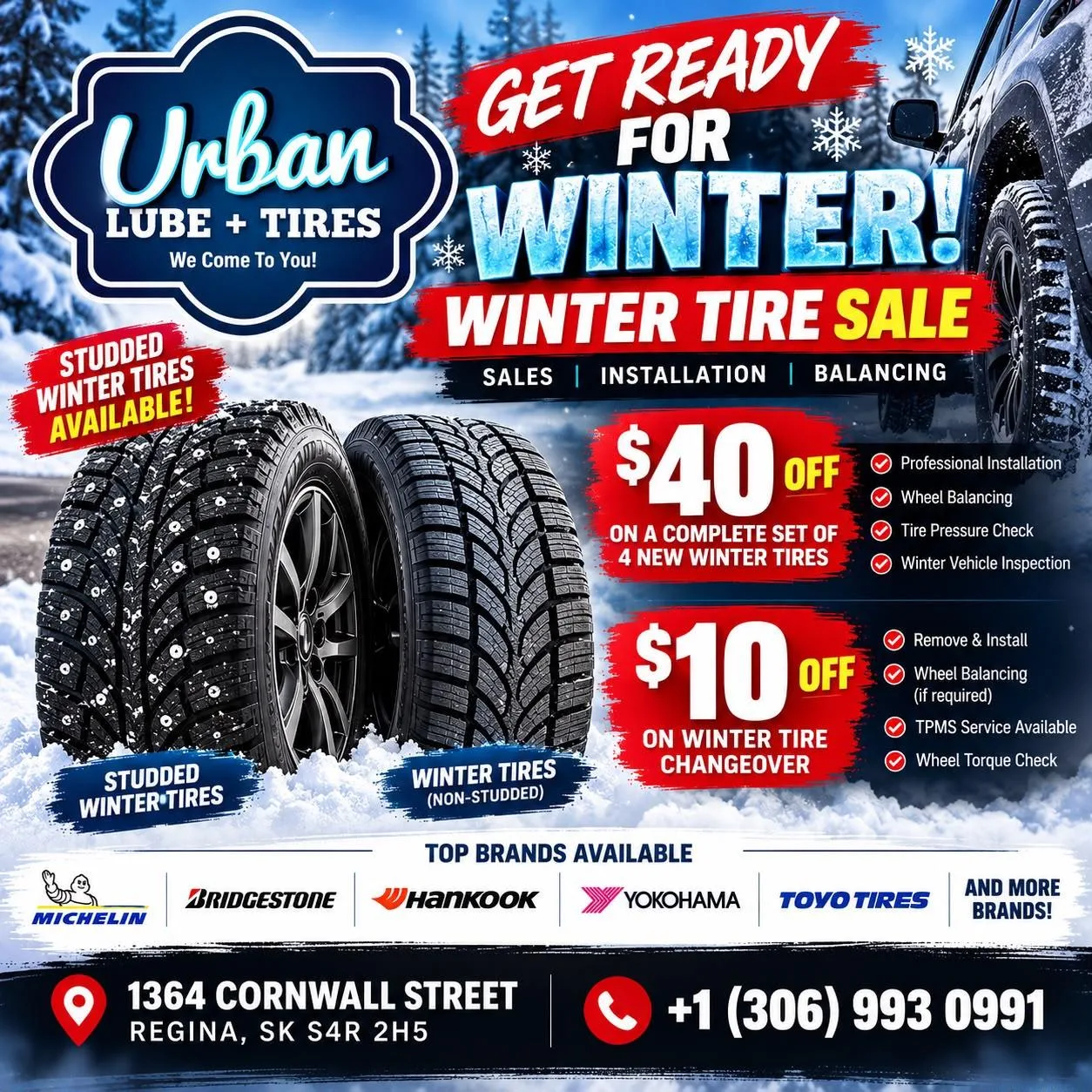 ❄️ WINTER TIRE SALE — URBAN LUBE + TIRES! ❄️ 2