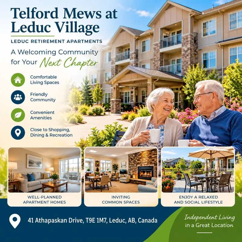 Luxury 55 Plus Senior Apartments Leduc | Telford Mews at Leduc Village 2